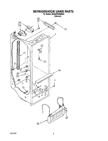 03 - Refrigerator Liner parts for Whirlpool Refrigerator 4ED25PWXWN02 from AppliancePartsPros.com