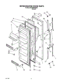 07 - Refrigerator Door parts for Whirlpool Refrigerator 4ED25PWXWN02 from AppliancePartsPros.com