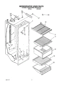 03 - Refrigerator Liner parts for Roper Refrigerator RS20CKXAW00 from AppliancePartsPros.com