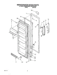 05 - Refrigerator Door parts for Roper Refrigerator RS20CKXAW00 from AppliancePartsPros.com