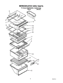 04 - Refrigerator Shelf parts for Whirlpool Refrigerator ED22PWXAN00 from AppliancePartsPros.com