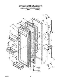 07 - Refrigerator Door parts for Whirlpool Refrigerator ED22PWXAN00 from AppliancePartsPros.com