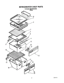 04 - Refrigerator Shelf parts for Whirlpool Refrigerator 8ED22RQXXW00 from AppliancePartsPros.com