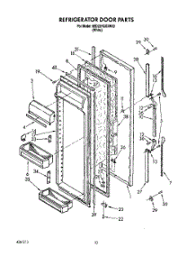 07 - Refrigerator Door parts for Whirlpool Refrigerator 8ED22RQXXW00 from AppliancePartsPros.com
