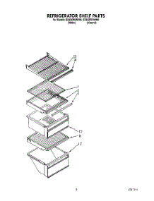 04 - Refrigerator Shelf parts for Whirlpool Refrigerator ED22ZRXAN00 from AppliancePartsPros.com