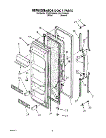 07 - Refrigerator Door parts for Whirlpool Refrigerator ED22ZRXAW00 from AppliancePartsPros.com