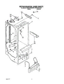 03 - Refrigerator Liner parts for Kitchenaid Refrigerator KSRS22QAWH00 from AppliancePartsPros.com