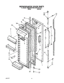06 - Refrigerator Door parts for Kitchenaid Refrigerator KSRS22QAWH00 from AppliancePartsPros.com