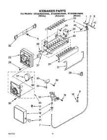 08 - Ice Maker parts for Whirlpool Refrigerator ET20DMXAN00 from AppliancePartsPros.com