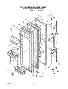 07 - Refrigerator Door parts for Whirlpool Refrigerator ED22DKXAN00 from AppliancePartsPros.com