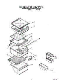 04 - Refrigerator Shelf parts for Whirlpool Refrigerator ED22DKXAW00 from AppliancePartsPros.com