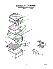 04 - Refrigerator Shelf parts for Whirlpool Refrigerator ED25DQXAN00 from AppliancePartsPros.com