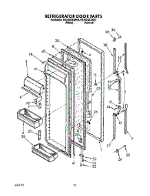 07 - Refrigerator Door parts for Whirlpool Refrigerator ED25DQXAN00 from AppliancePartsPros.com