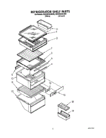 04 - Refrigerator Shelf parts for Whirlpool Refrigerator ED22DQXAN00 from AppliancePartsPros.com