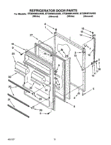 08 - Refrigerator Door parts for Whirlpool Refrigerator ET20NMXAN00 from AppliancePartsPros.com