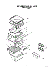 04 - Refrigerator Shelf parts for Whirlpool Refrigerator ED25DQXAB00 from AppliancePartsPros.com