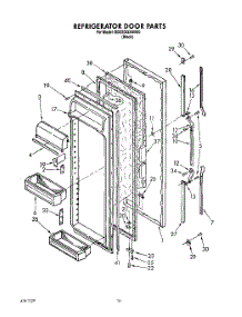 07 - Refrigerator Door parts for Whirlpool Refrigerator ED25DQXAB00 from AppliancePartsPros.com