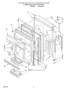 06 - Refrigerator Door parts for Whirlpool Refrigerator ET20F134KW0 from AppliancePartsPros.com