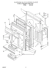 06 - Refrigerator Door parts for Whirlpool Refrigerator ET20F134KW1 from AppliancePartsPros.com