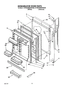 06 - Refrigerator Door parts for Kitchenaid Refrigerator KTRS20MAWH00 from AppliancePartsPros.com