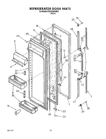 08 - Refrigerator Door parts for Whirlpool Refrigerator ED22DQXAB00 from AppliancePartsPros.com