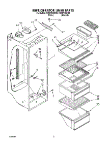 03 - Refrigerator Liner parts for Whirlpool Refrigerator ED20PKXAW00 from AppliancePartsPros.com