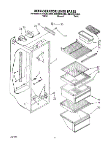 03 - Refrigerator Liner parts for Whirlpool Refrigerator 8ED20ZKXAW00 from AppliancePartsPros.com