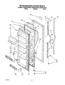 06 - Refrigerator Door parts for Whirlpool Refrigerator 8ED20ZKXAW00 from AppliancePartsPros.com