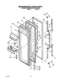 07 - Refrigerator Door parts for Whirlpool Refrigerator ED27DQXAN03 from AppliancePartsPros.com