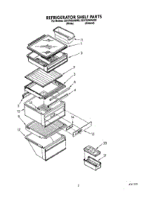 04 - Refrigerator Shelf parts for Whirlpool Refrigerator ED27DQXAW03 from AppliancePartsPros.com