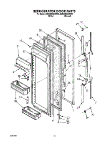 07 - Refrigerator Door parts for Whirlpool Refrigerator 8ED25DQXAW00 from AppliancePartsPros.com