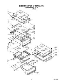 04 - Refrigerator Shelf parts for Kitchenaid Refrigerator KSRB22QABL00 from AppliancePartsPros.com
