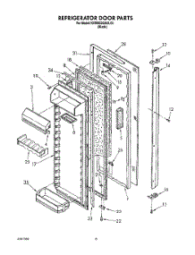 06 - Refrigerator Door parts for Kitchenaid Refrigerator KSRB22QABL00 from AppliancePartsPros.com