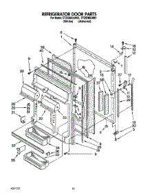 07 - Refrigerator Door parts for Whirlpool Refrigerator ET22DMXAW00 from AppliancePartsPros.com