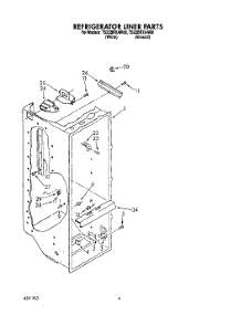 03 - Refrigerator Liner parts for Whirlpool Refrigerator TS22BRXAW00 from AppliancePartsPros.com