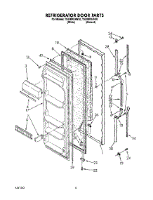 07 - Refrigerator Door parts for Whirlpool Refrigerator TS22BRXAW00 from AppliancePartsPros.com
