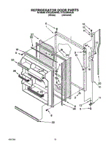 07 - Refrigerator Door parts for Kitchenaid Refrigerator KTRC22KAWH00 from AppliancePartsPros.com