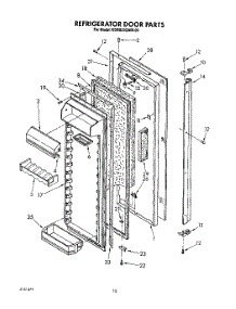 07 - Refrigerator Door parts for Kitchenaid Refrigerator KSRB25QABL00 from AppliancePartsPros.com