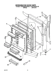 07 - Refrigerator Door parts for Kitchenaid Refrigerator KTRS22MAWH00 from AppliancePartsPros.com