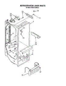 03 - Refrigerator Liner parts for Kitchenaid Refrigerator KSRS27QAWH05 from AppliancePartsPros.com