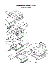 04 - Refrigerator Shelf parts for Kitchenaid Refrigerator KSRS27QAWH05 from AppliancePartsPros.com