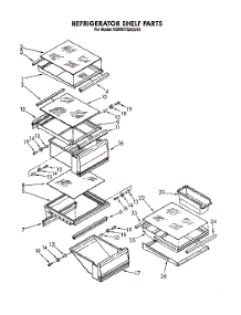 04 - Refrigerator Shelf parts for Kitchenaid Refrigerator KSRB27QABL05 from AppliancePartsPros.com
