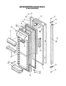 07 - Refrigerator Door parts for Kitchenaid Refrigerator KSRB27QABL05 from AppliancePartsPros.com