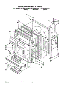 07 - Refrigerator Door parts for Whirlpool Refrigerator ET22DKXAN01 from AppliancePartsPros.com