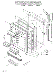 06 - Refrigerator Door parts for Kitchenaid Refrigerator KTRS25KAWH00 from AppliancePartsPros.com