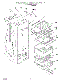 02 - Refrigerator Liner parts for Whirlpool Refrigerator ED20F134RN0 from AppliancePartsPros.com