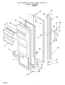 05 - Refrigerator Door parts for Whirlpool Refrigerator ED20F134RN0 from AppliancePartsPros.com