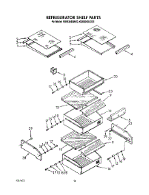09 - Refrigerator Shelf parts for Kitchenaid Refrigerator KSSS36DAW00 from AppliancePartsPros.com