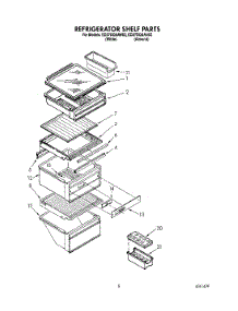 03 - Refrigerator Shelf parts for Whirlpool Refrigerator ED27DQXAW02 from AppliancePartsPros.com