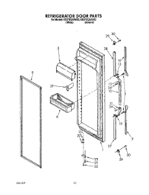 06 - Refrigerator Door parts for Whirlpool Refrigerator ED27DQXAW02 from AppliancePartsPros.com